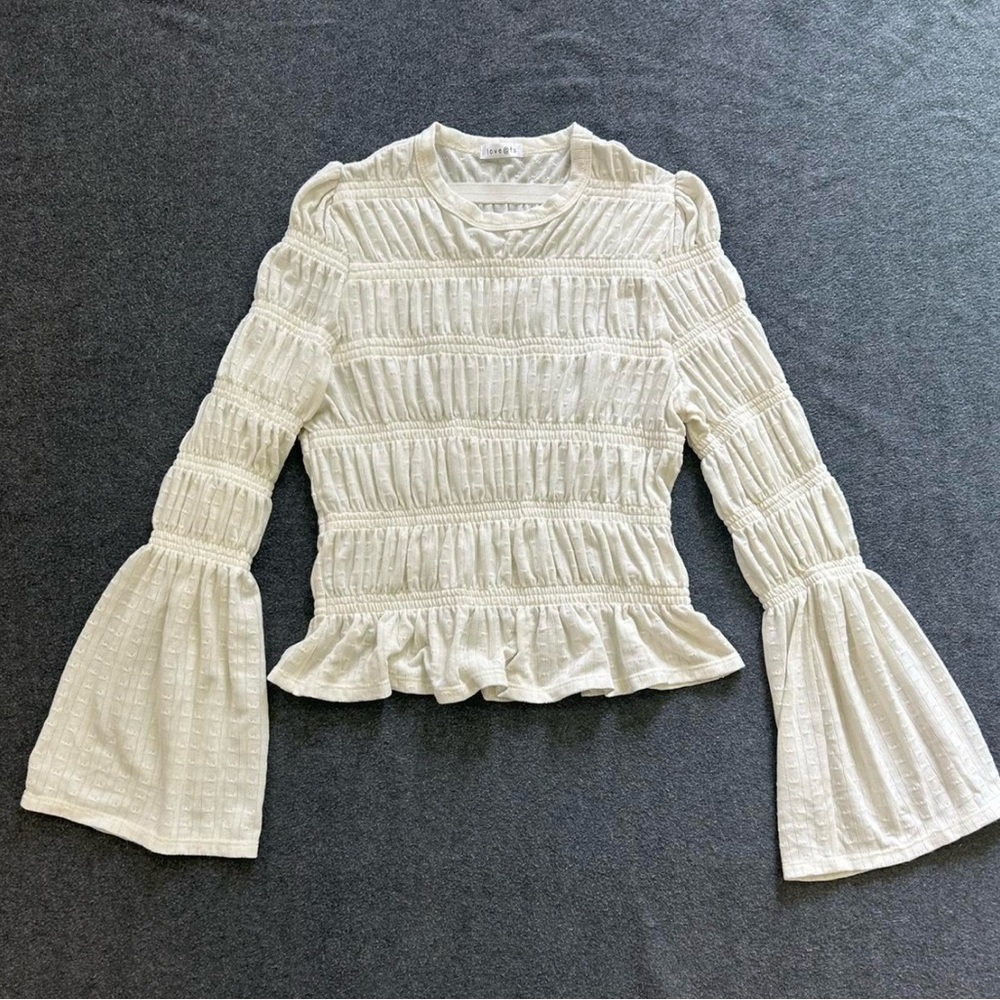 White Scrunch Longsleeve